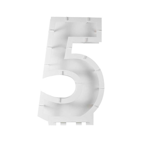 Balionų mozaikos numerių stovas - "5"