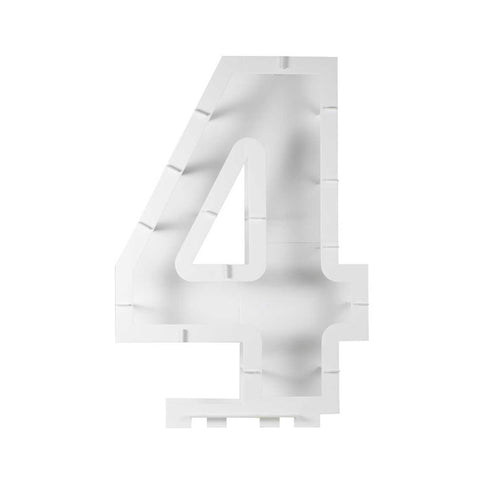 Balionų mozaikos numerių stovas - "4"