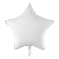 Folinis balionas "Žvaigždė", baltos pastelinės spalvos, žvaigždės formos, aukštis prieš pripučiant apie 48 cm (19''), aukštis pripučiant apie 42 cm (16,5''). Pripučiamas oru ir heliu. Rinkinyje yra šiaudelis.