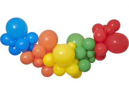 Balionų girlianda dekoracijai „Rainbow“, 200×70 cm (65 balionai + juosta)