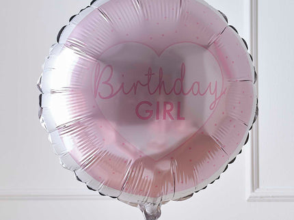 Folinis balionas "Birthday Girl" (1 vnt.)