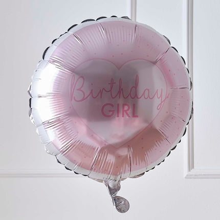 Folinis balionas "Birthday Girl" (1 vnt.)