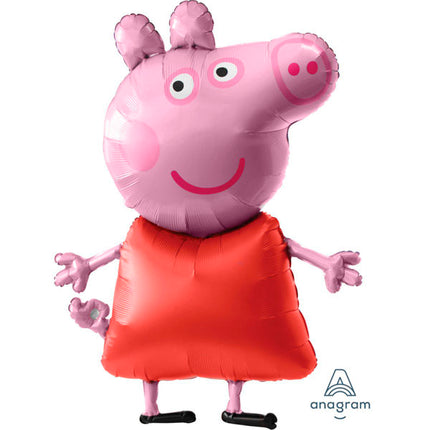 Vaikščiojantis "Peppa Pig" folinis balionas, 91 × 121 cm