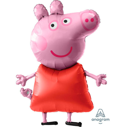 Vaikščiojantis "Peppa Pig" folinis balionas, 91 × 121 cm