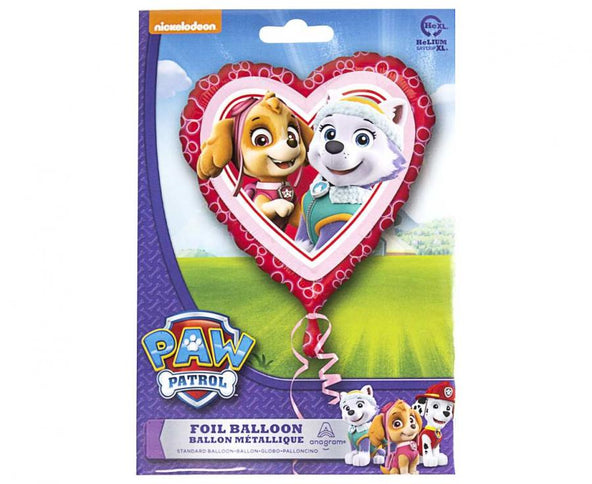 Folinis balionas „Paw Patrol Love - Girl“, 46 cm, širdelės formos