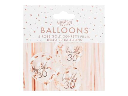 Konfeti balionai su užrašu „Hello 30“