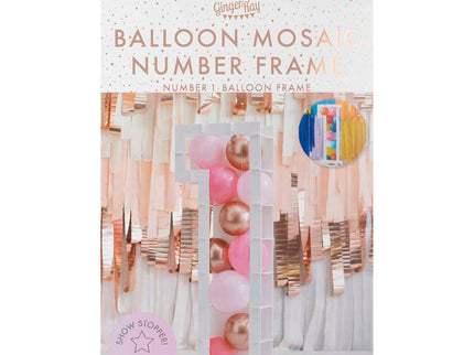 Balionų mozaikos numerių stovas - "1"