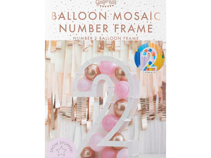 Balionų mozaikos numerių stovas - "2"