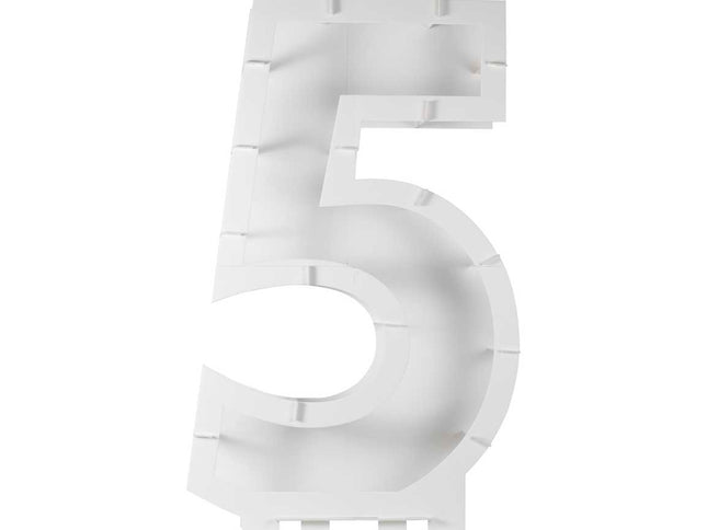 Balionų mozaikos numerių stovas - "5"