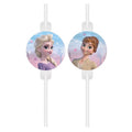 Popieriniai šiaudeliai „Frozen 2“  su Elza ir Ana (4 vnt.)