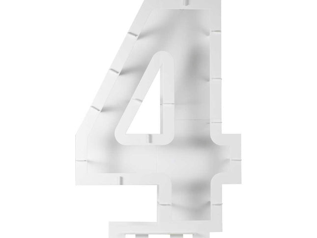 Balionų mozaikos numerių stovas - "4"