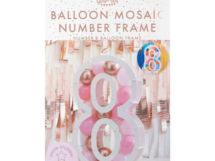Balionų mozaikos numerių stovas - "8"