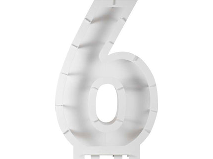 Balionų mozaikos numerių stovas - "6"