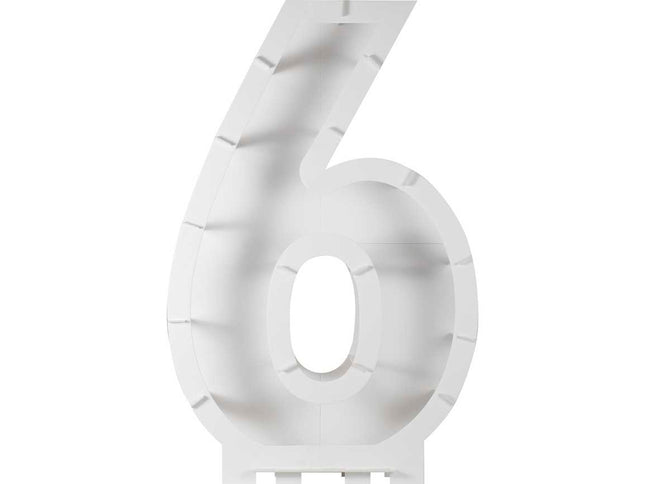 Balionų mozaikos numerių stovas - "6"