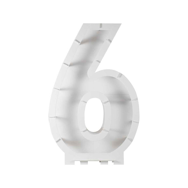 Balionų mozaikos numerių stovas - "6"