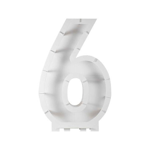 Balionų mozaikos numerių stovas - "6"