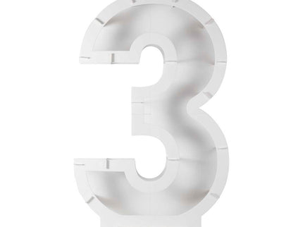 Balionų mozaikos numerių stovas - "3"