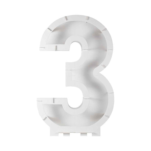 Balionų mozaikos numerių stovas - "3"