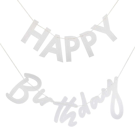 Akrilinė girlianda užrašu "Happy Birthday"