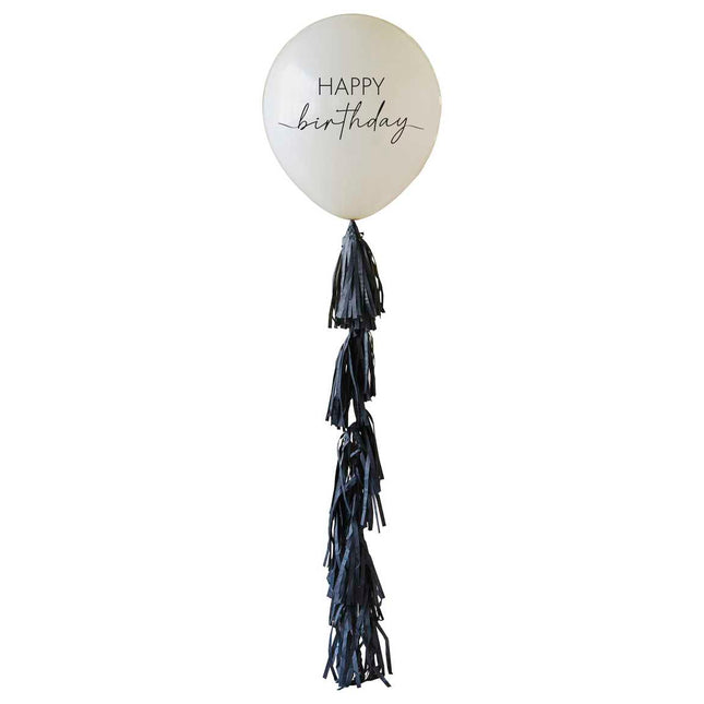 Stilingas balionas "Happy Birthday" su kutukais