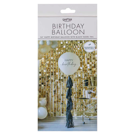 Stilingas balionas "Happy Birthday" su kutukais