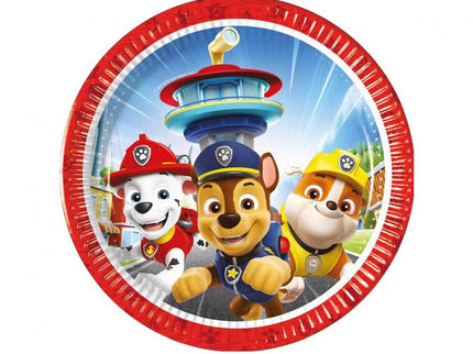 Ryškios, vaikiško dizaino popierinės lėkštutės su "Paw Patrol" gelbėtojų herojais – puikus pasirinkimas gimtadieniams ir kitoms vaikų šventėms. 20 cm skersmens, pagamintos iš 100 % popieriaus (be plastiko), tad yra ne tik žaismingos, bet ir aplinkai draugiškos. Pakuotėje yra 8 vienetai.
