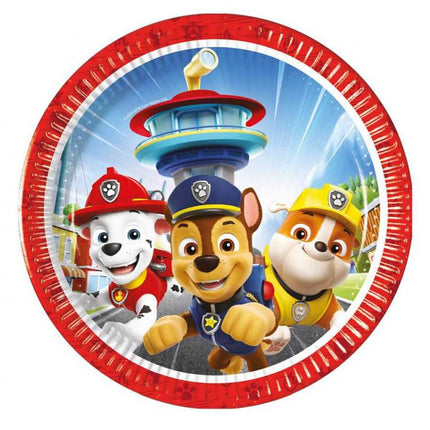 Ryškios, vaikiško dizaino popierinės lėkštutės su "Paw Patrol" gelbėtojų herojais – puikus pasirinkimas gimtadieniams ir kitoms vaikų šventėms. 20 cm skersmens, pagamintos iš 100 % popieriaus (be plastiko), tad yra ne tik žaismingos, bet ir aplinkai draugiškos. Pakuotėje yra 8 vienetai.