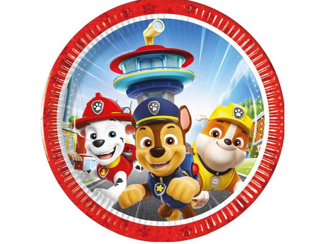 Ryškios, vaikiško dizaino popierinės lėkštutės su "Paw Patrol" gelbėtojų herojais – puikus pasirinkimas gimtadieniams ir kitoms vaikų šventėms. 20 cm skersmens, pagamintos iš 100 % popieriaus (be plastiko), tad yra ne tik žaismingos, bet ir aplinkai draugiškos. Pakuotėje yra 8 vienetai.