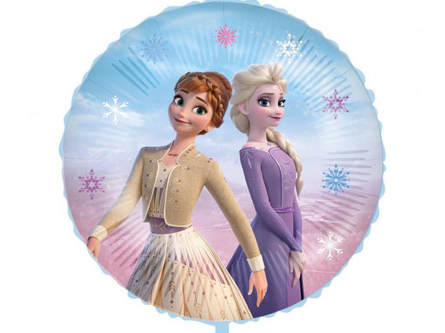 Apvalus folinis balionas su „Frozen 2“ (Ledo šalies) herojėmis – Elsa ir Ana – puikiai tiks teminei šventei ar gimtadieniui. Ryškios spalvos ir žaismingas dizainas patraukia dėmesį, o balionas gali būti pildomas oru arba helio dujomis.

Rinkinyje yra 1 balionas (18 colių / 46 cm), svarelis, kaspinėlis ir juostelė. Puikus pasirinkimas vaikų šventei ar kaip dekoracijos akcentas.