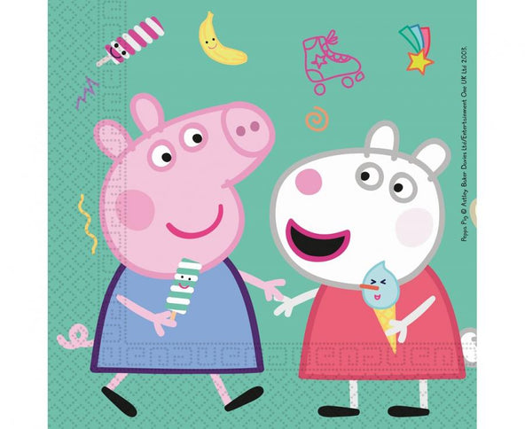 Popierinės servetėlės "Peppa Pig", 33×33 cm (20 vnt.)