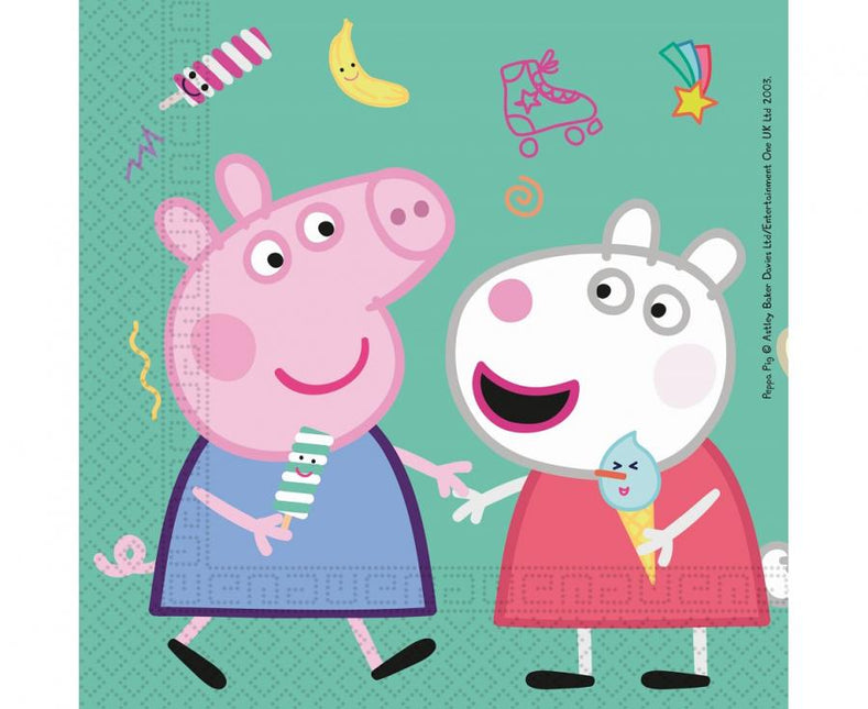 Popierinės servetėlės "Peppa Pig", 33×33 cm (20 vnt.)
