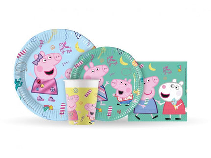 Popierinės lėkštės "Peppa Pig" (plastiko nenaudojančios), 20 cm, 8 vnt.