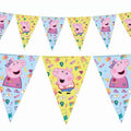 Vėliavėlių girlianda "Peppa Pig", 230 cm (9 vnt.)