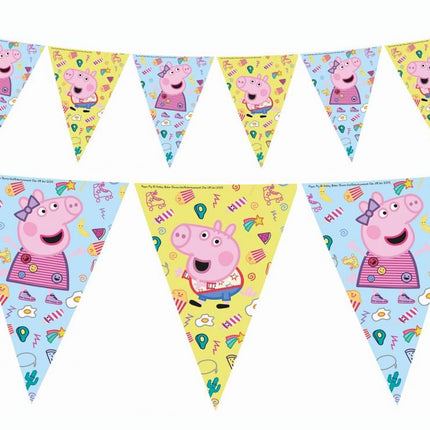 Vėliavėlių girlianda "Peppa Pig", 230 cm (9 vnt.)