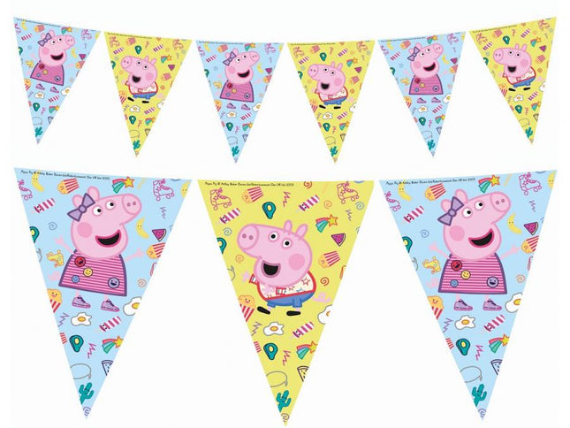 Vėliavėlių girlianda "Peppa Pig", 230 cm (9 vnt.)