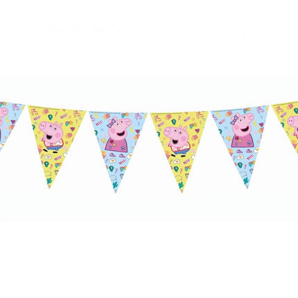 Vėliavėlių girlianda "Peppa Pig", 230 cm (9 vnt.)