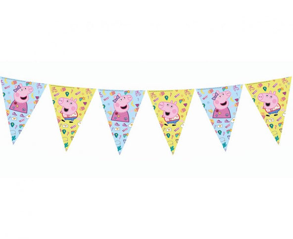 Vėliavėlių girlianda "Peppa Pig", 230 cm (9 vnt.)