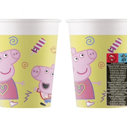 Popieriniai puodeliai "Peppa Pig", 200 ml (8 vnt.)
