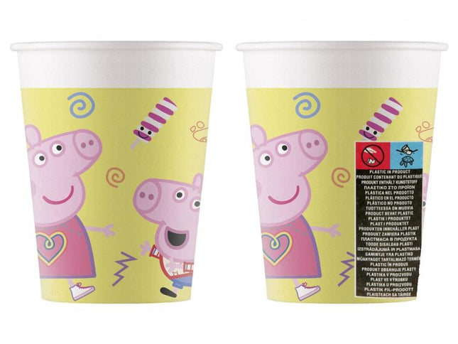 Popieriniai puodeliai "Peppa Pig", 200 ml (8 vnt.)