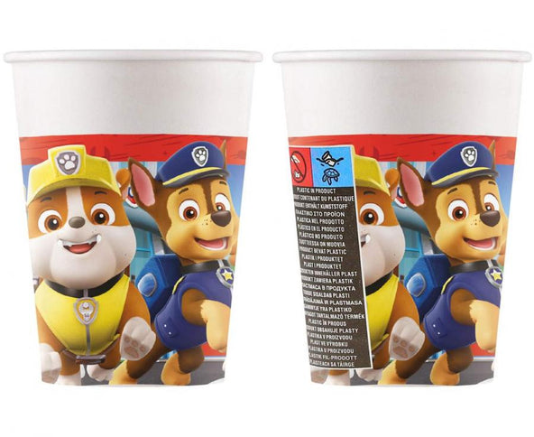Popieriniai puodeliai "Paw Patrol - Rescue Heroes", 200 ml (8 vnt.)