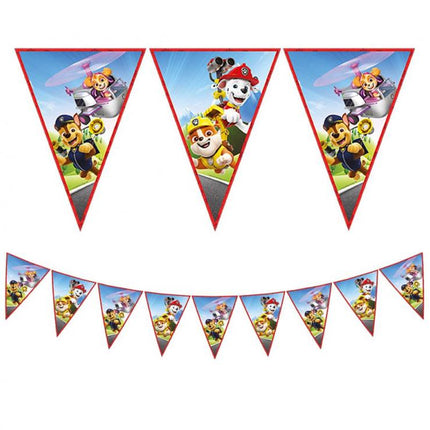 Vėliavėlių girlianda Paw Patrol „Rescue Heroes“, 230 cm (9 vėliavėlės)