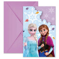 Popieriniai kvietimai "Frozen", 6 vnt.