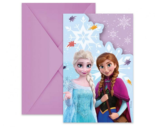 Popieriniai kvietimai "Frozen", 6 vnt.