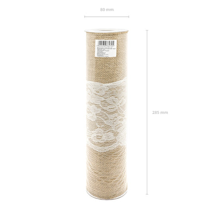 Drobinio audeklo staltiesė, su nėriniais, 0.28x2.75 m