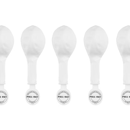 LED balionai 30 cm, balti (5 vnt.)