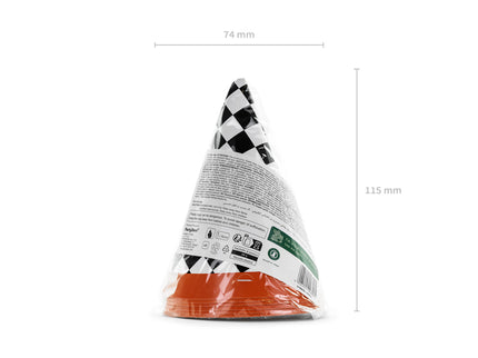 Šventinės kepuraitės "GO!", 16 cm, (6 vnt.)