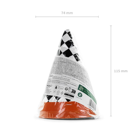 Šventinės kepuraitės "GO!", 16 cm, (6 vnt.)