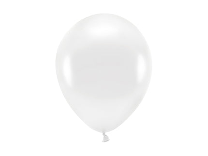 Metalinio atspalvio baltos spalvos balionai lateksiniai 