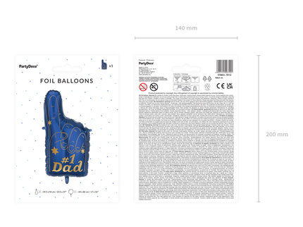 Folinis balionas "Nr. 1 Dad", 46 x 86,5 cm