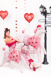 Folinis balionas „Love you“, širdutės formos, 45 cm